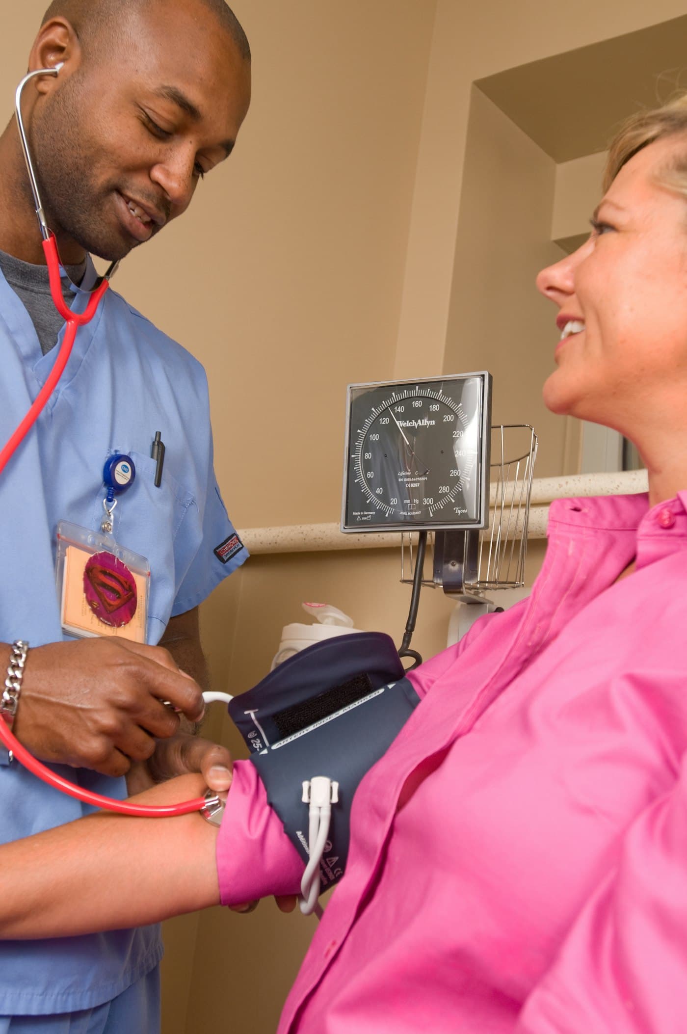 A dietitian in consultation with a patient.